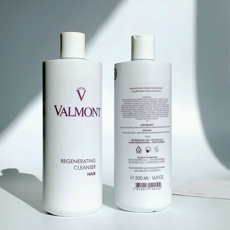 Valmont Shampoo Conditioner Hair Mask ขนาดลูกค้า Fluffy Refreshing Smooth Moisturizing Vitality Dry Repair 500ml