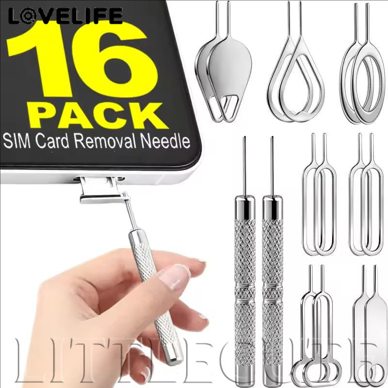 [AUTO & 3C] 16 ชิ้น/เซ็ต - ซิมการ์ดถาดกําจัด Eject Pin Key Tool โลหะดีดซิมการ์ด / ราคาดี