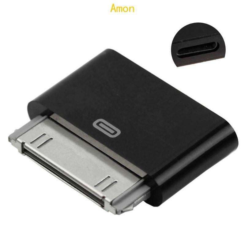 Amon for to 30-Pin Adapter 8-Pin Female to 30-Pin Male Charging Sync Conver