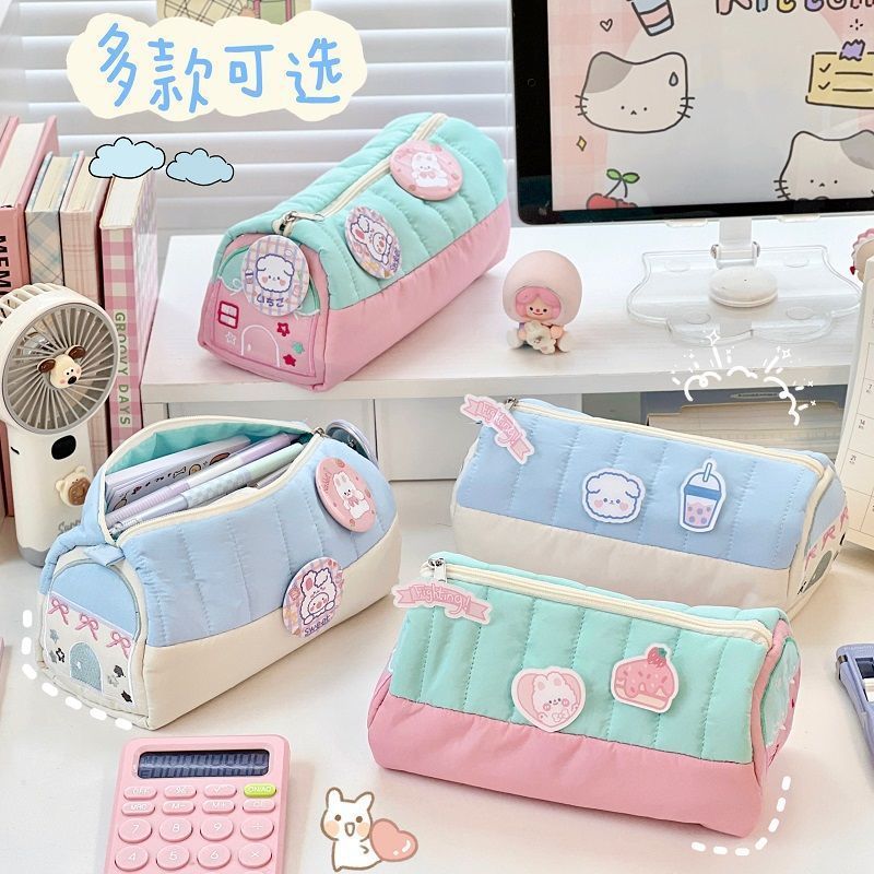 กระเป๋าดินสอรูปบ้านสไตล์น่ารัก จาก Ins ความจุเยอะ มีน่ารัก กล่องดินสอสำหรับนักเรียน