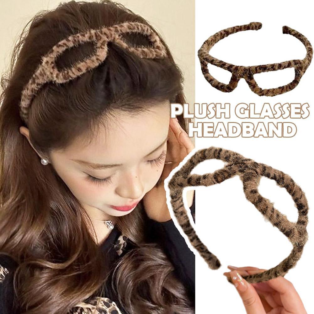 แว่นกันแดดอินเทรนด์ใหม่รูปแถบคาดศีรษะกันลื่นผมฟันหัว Hoop Leopard Hairbands พิมพ์ P8k8