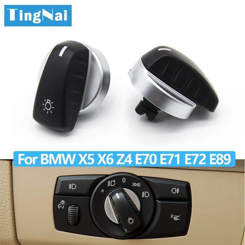 HB รถไฟหน้าสวิทช์หมุนปุ่มลูกบิดสําหรับ BMW X5 X6 Z4 E70 E71 E72 E89 2007-2013