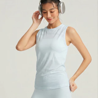สเวตเตอร์แขนกุดยืดหยุ่น ใส่สบาย เหมาะสำหรับพิลาทิส ฟิตเนส วิ่ง และโยคะ