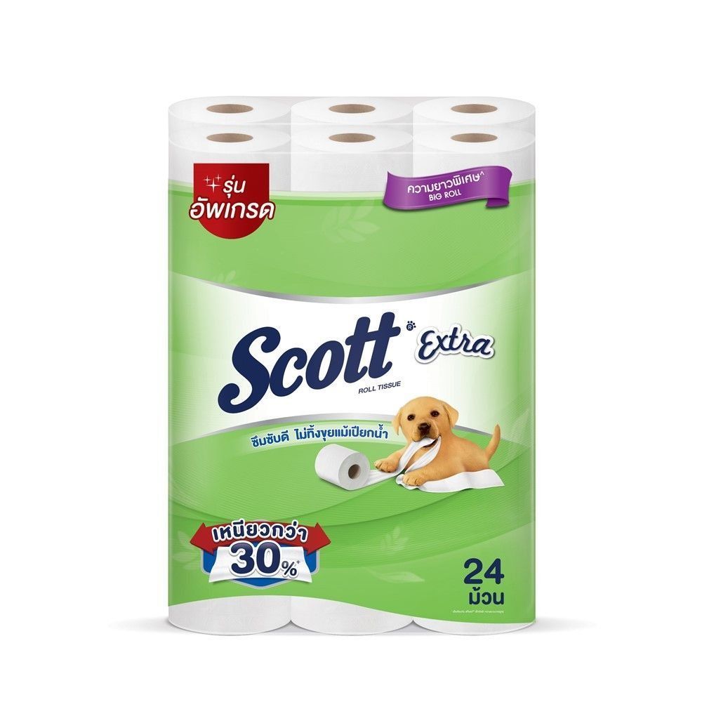 [สินค้าส่งด่วน]  สก็อตต์เอ็กซ์ตร้าความยาวพิเศษ24ม้วน SCOTT EXTRA BR 24R.