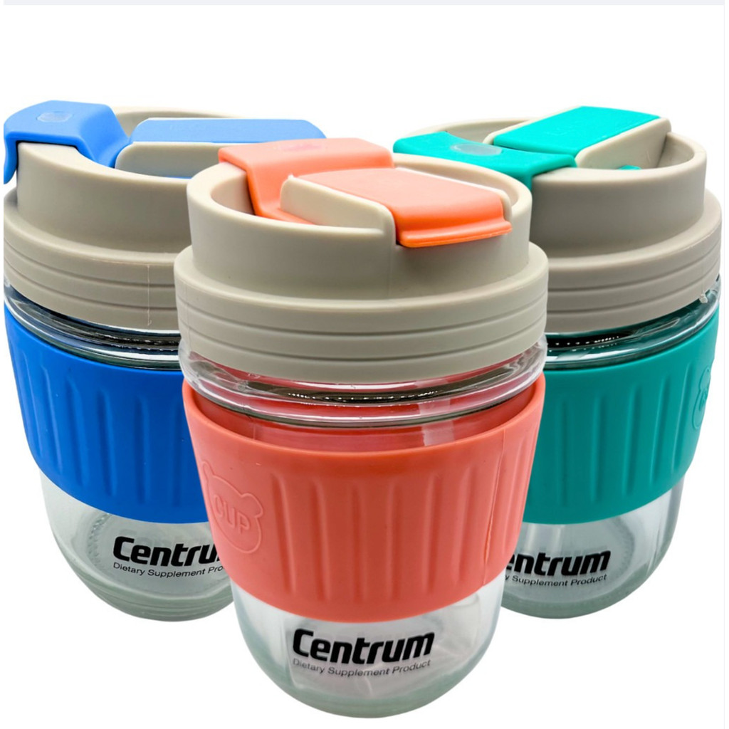 [คละสี] แก้วน้ำ ใส่ได้ทั้งน้ำร้อนน้ำเย็น มี ฝา PC centrum