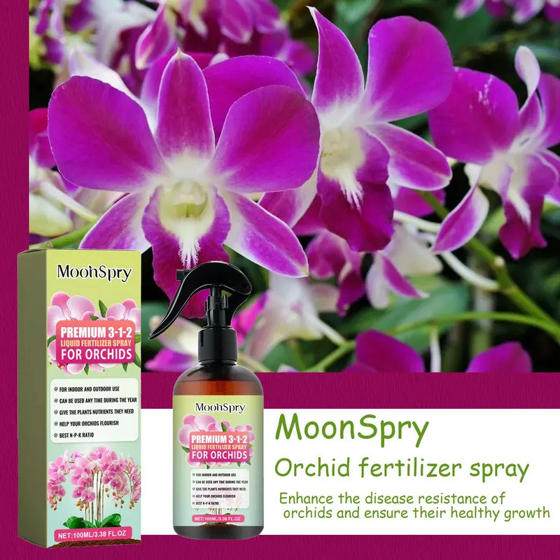MoonSpry Orchid Bloom Booster Professional Fertilizer Spray for Abundant Blooms And Leaf Growth Nutr