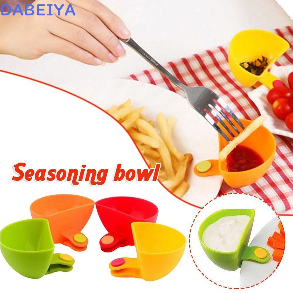 DABEIYA ชามคลิปจุ่ม, Multi-On Spices Dip Container Bowl, พลาสติกทนทานสีสัน Gadgets ห้องครัว