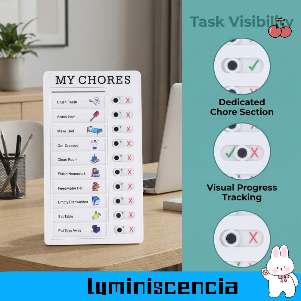 กระดานบันทึก LUMINESCIA แบบใช้ซ้ําได้, วางแผน Chore ในครัวเรือนแบบใช้ซ้ําได้แบบถอดได้, กระดานปฏิทินห