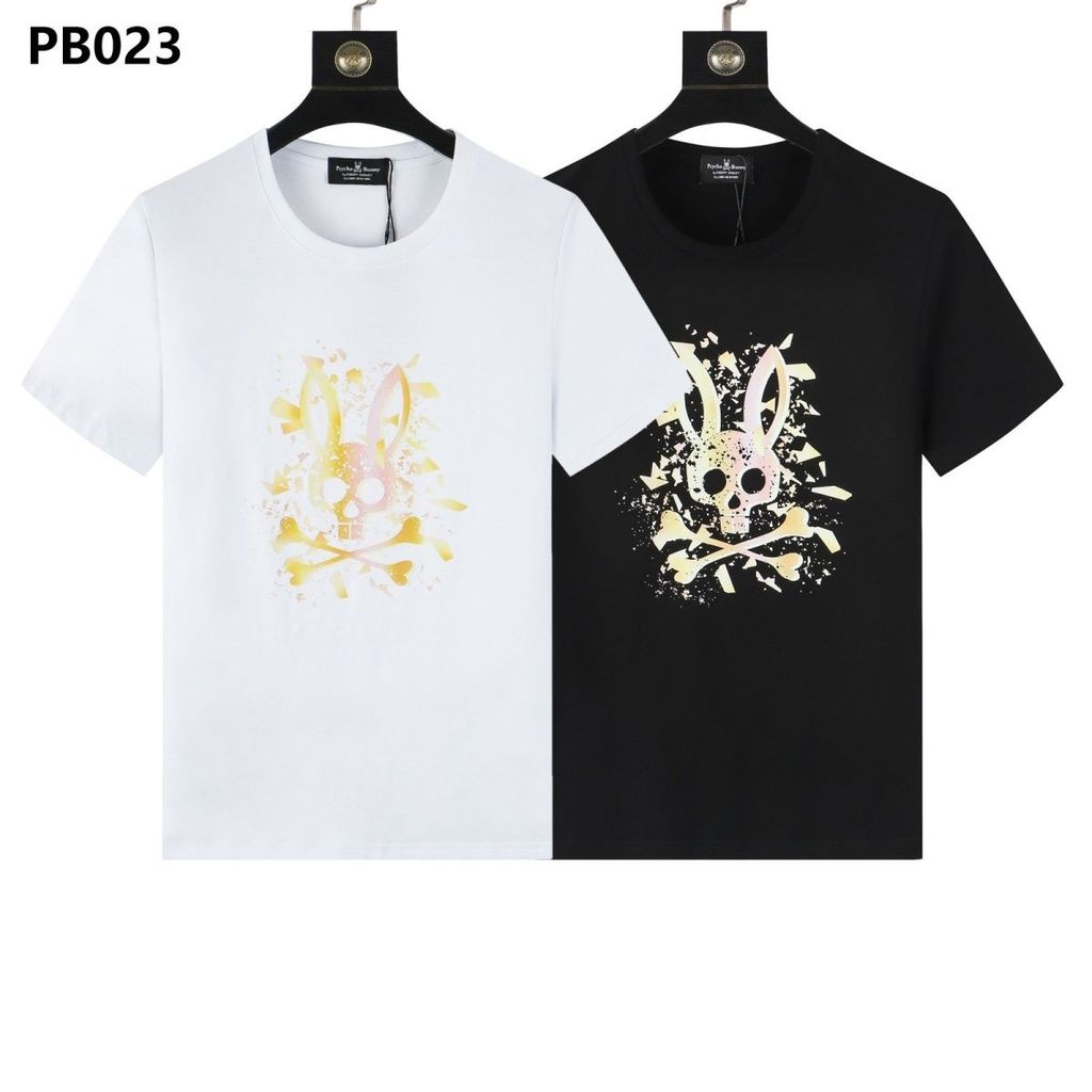 Psycho Bunny Psycho Bunny เสื้อยืดแขนสั้นพิมพ์ลายไม่ซ้ําใคร 3423