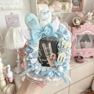 [พร้อมส่งสินค้า] Se.W กับ.ว ลูกไม้ตัดกระต่ายหูผู้ถือบัตรน่ารักอะนิเมะอุปกรณ์ต่อพ่วงการ์ตูนการ์ดขนาดเล็กฝาครอบป้องกัน ทําเอง ตกแต่งกระเป๋า