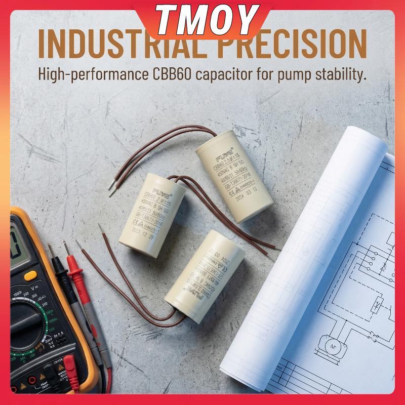 TMOY Universal CBB60 ตัวเก็บประจุ 2uF 25uF 3uF เปลี่ยนสําหรับปั๊มน้ําหมุนเวียนแขวนเตาผิง Stable Curr