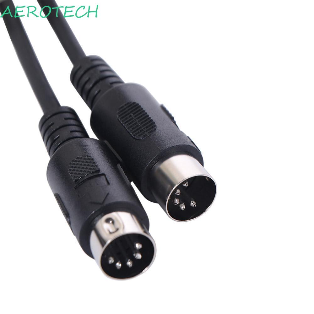 AEROTECH DIN 5PIN สาย Synthesizer M/M อะแดปเตอร์สายเคเบิล MIDI DIN 5PIN Extension ชายสาย Double Headed Connecting Line
