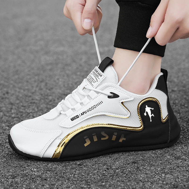 2026 Leather Plus Net Mens Shoes Leather Bag Sole Sports Leisure Running