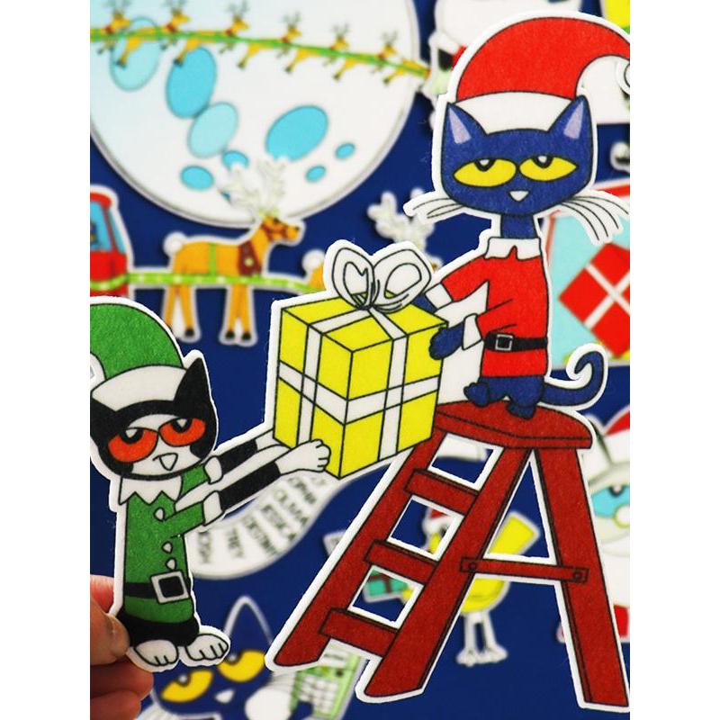 Pete บันทึกคริสต์มาส Pete บันทึกคริสต์มาส Pete บันทึกหนังสือภาพคริสต์มาส Story Early Education Felt 