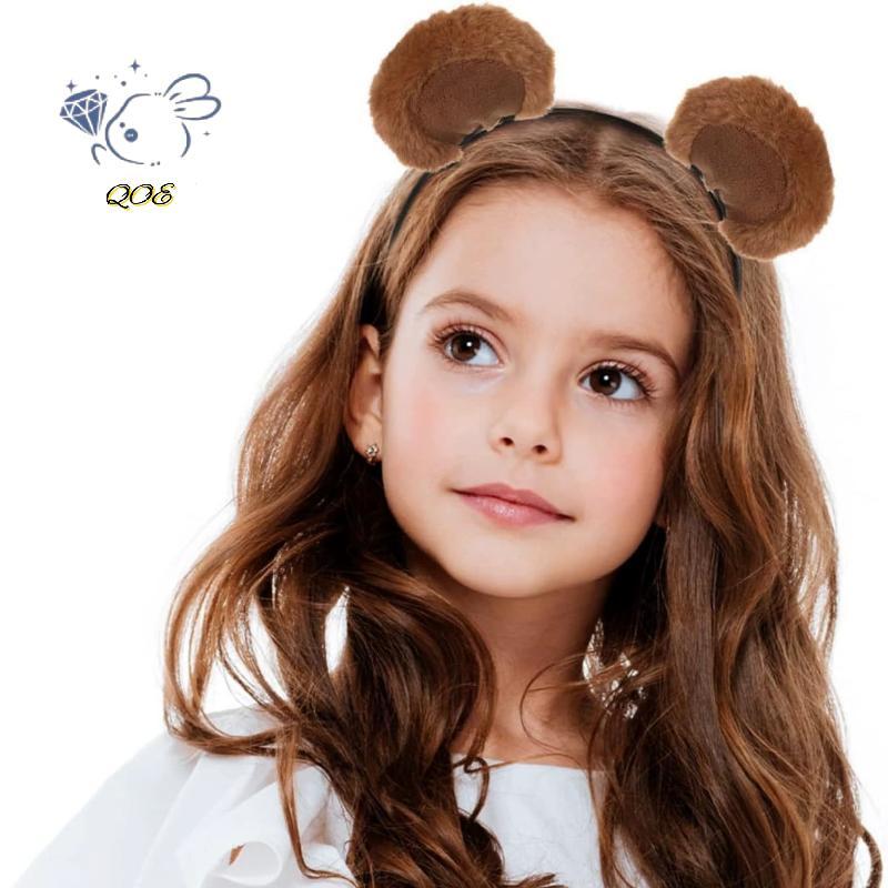 [QOE] 1PC Plush Bear Ear s - นุ่มและน่ารัก, อุปกรณ์เสริมสําหรับ Unisex สําหรับทุกวัน, ปาร์ตี้, คอสเพ
