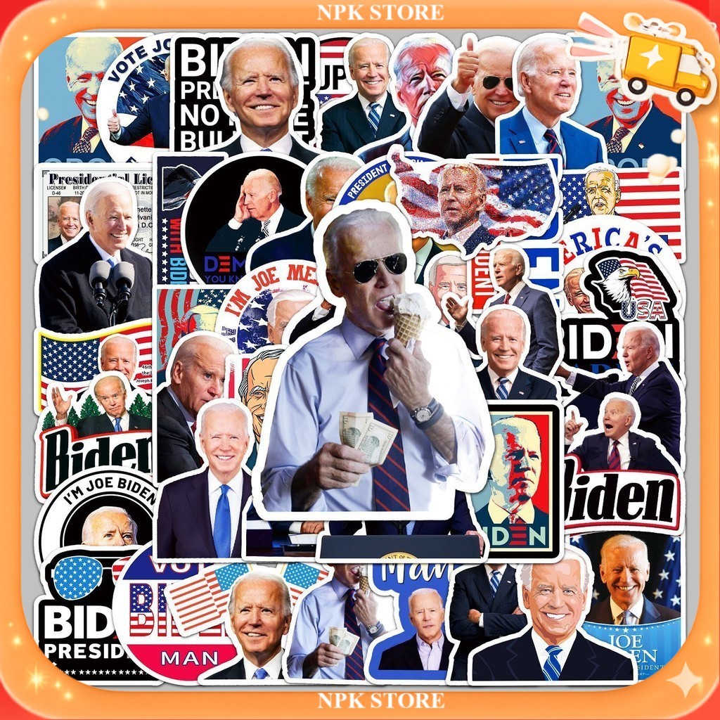🔥🇹🇭พร้อมส่ง🇹🇭🔥 50แบบ สติกเกอร์ ประธานาธิบดีสหรัฐอเมริกา โจ ไบเดน joe biden president america Sticker