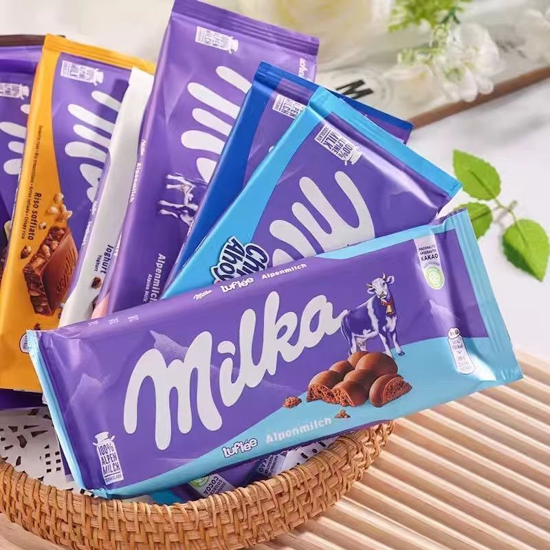 นําเข้าจากโปแลนด์ Milka Miaoka Chocolate Oreo Biscuits Sandwich Bubble Air Chocolate เนยโกโก้บริสุทธ