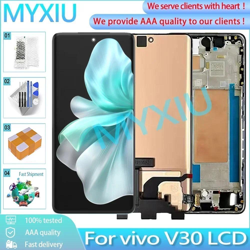 6.78 "AMOLED สําหรับ vivo V30 LCD V2318 จอแสดงผล Touch Screen Digitizer Assembly สําหรับ vivo V30 LC