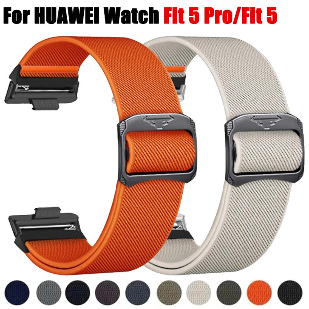 สายรัดห่วงไนลอนยืดหยุ่นสําหรับนาฬิกา Huawei Fit 5pro/5/4pro/4 สายรัดข้อมือทดแทนสร้อยข้อมืออุปกรณ์เสริม Correa