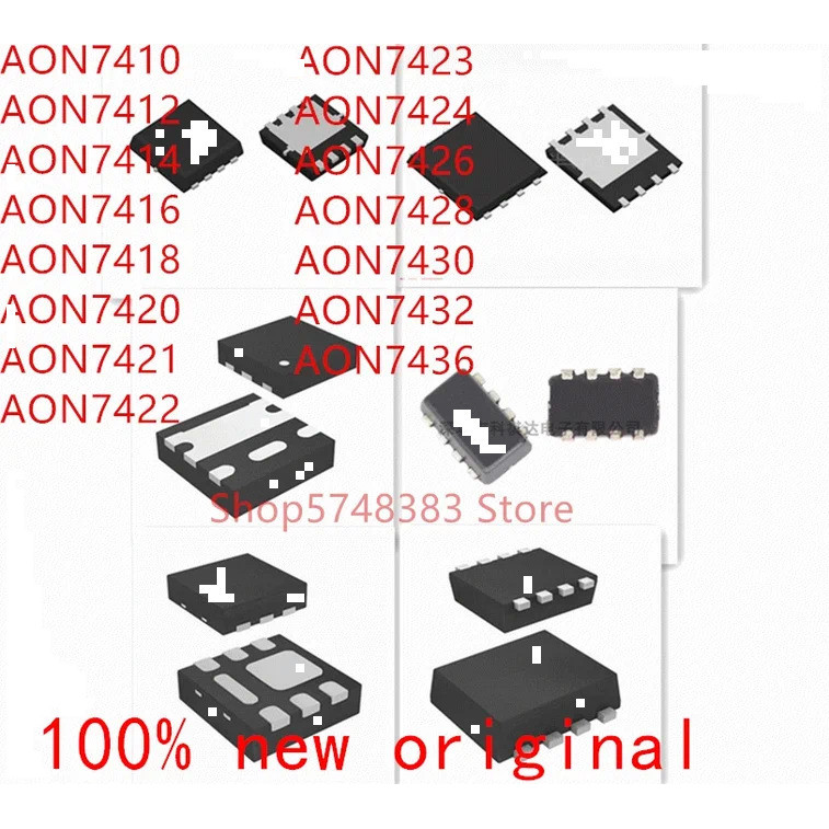 5pcs AON74410 AON7412 AON7414 AON7416 AON7418 AON7420 AON7421 AON7422 AON7423 ATO7424 YON7 AON7432 A