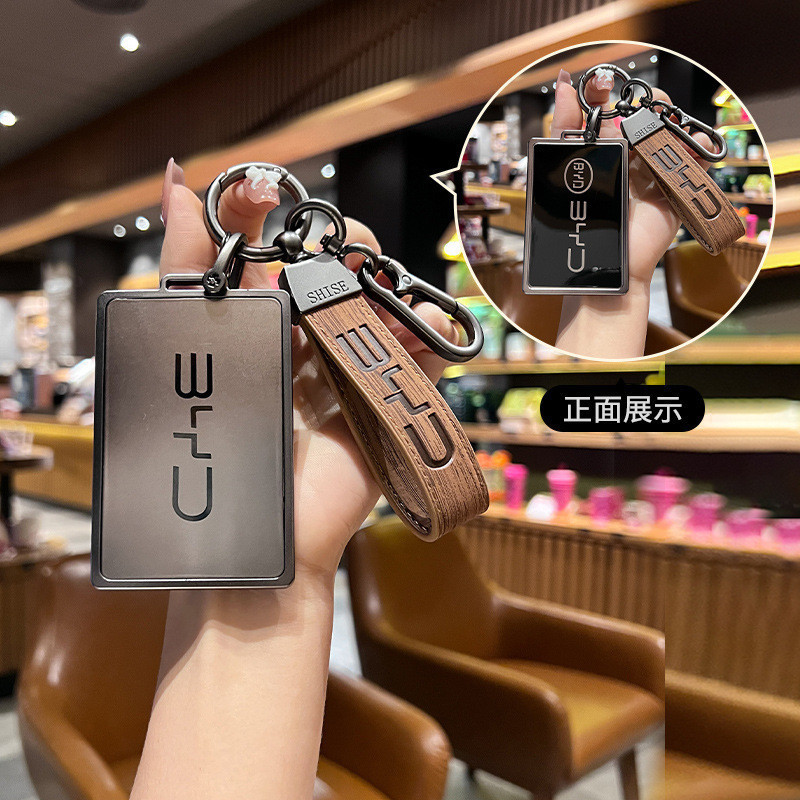 พร้อมสต็อก BYD Card Key Holder Han EV Tang Dmi Song Pro Qin Plus Dolphin Or Seal NFC Card Holder Car Buckle Case
