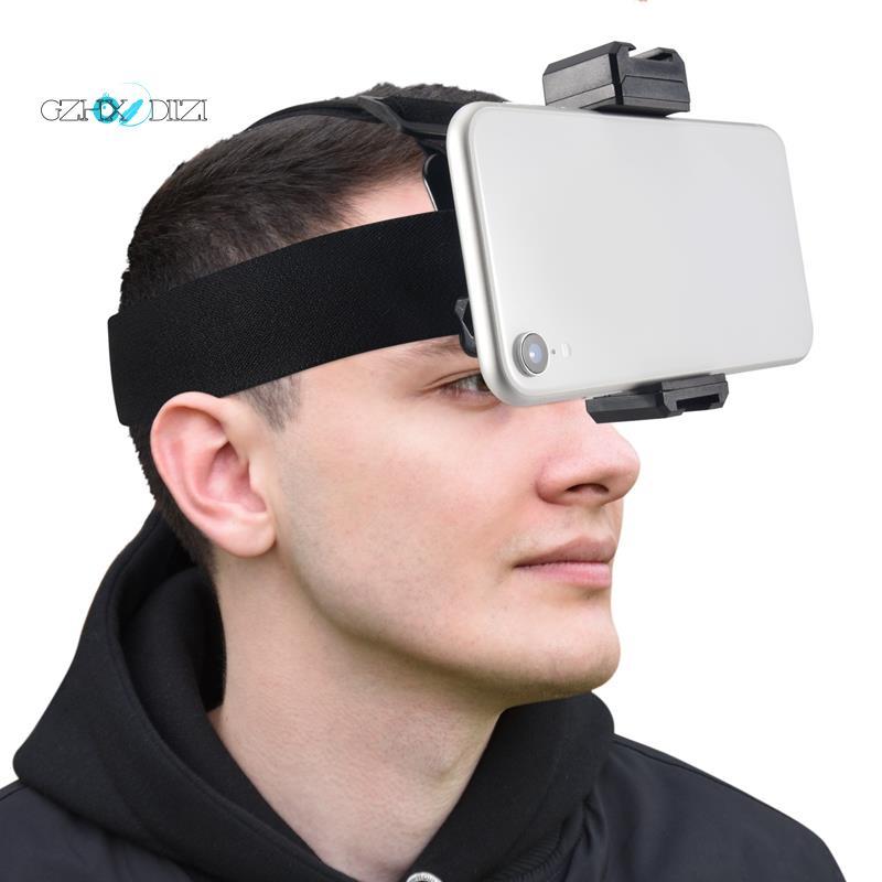 GzhxdiiziUniversal Head Strap Mount Head Head Holder with Mobile Phone Clip Holder for Smartphones V
