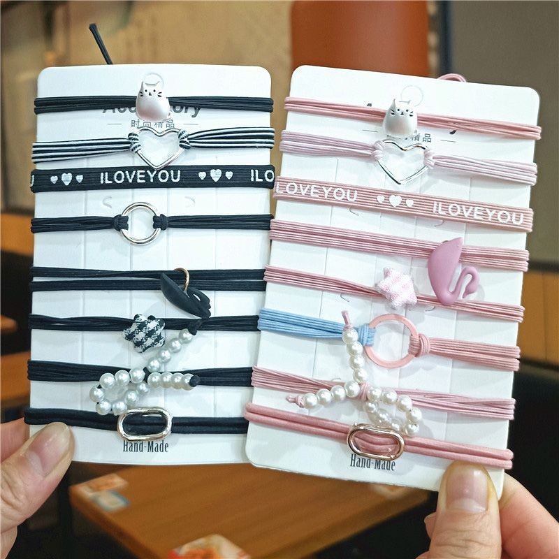 2020新款韩国发圈女扎头发皮筋简约可爱头绳头饰发绳皮套5.7 2020 New Korean Hair Ties for Women, Simple and Cute Hair Bands, Hai