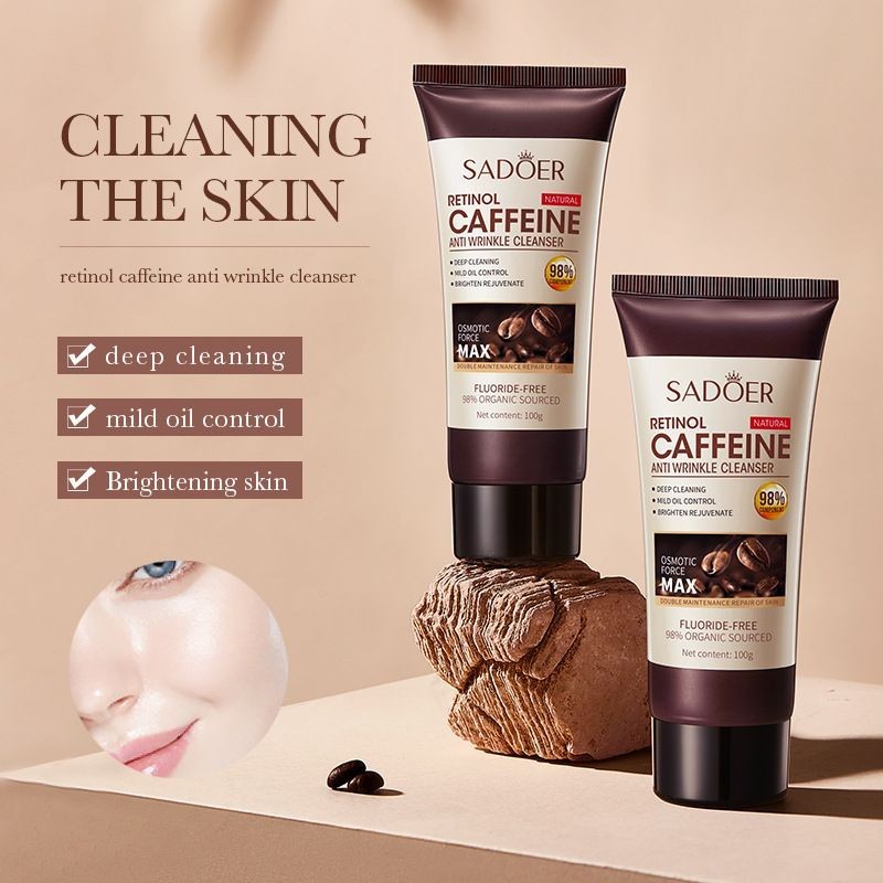 ~~ Caffeine Facial Cleanser 100gSADOER Retinol~ทําความสะอาดล้ําลึก Moisturizing Facial Cleanser/5.7A
