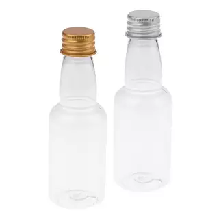 [yingrans] 10 ชิ้น 50 มิลลิลิตร Mini Clear PET รีฟิลขวดไวน์ขนาดเล็กสําหรับงานแต่งงานขวดเหล้าพร้อมฝาปิดสกรูป้องกันการรั่ว TH