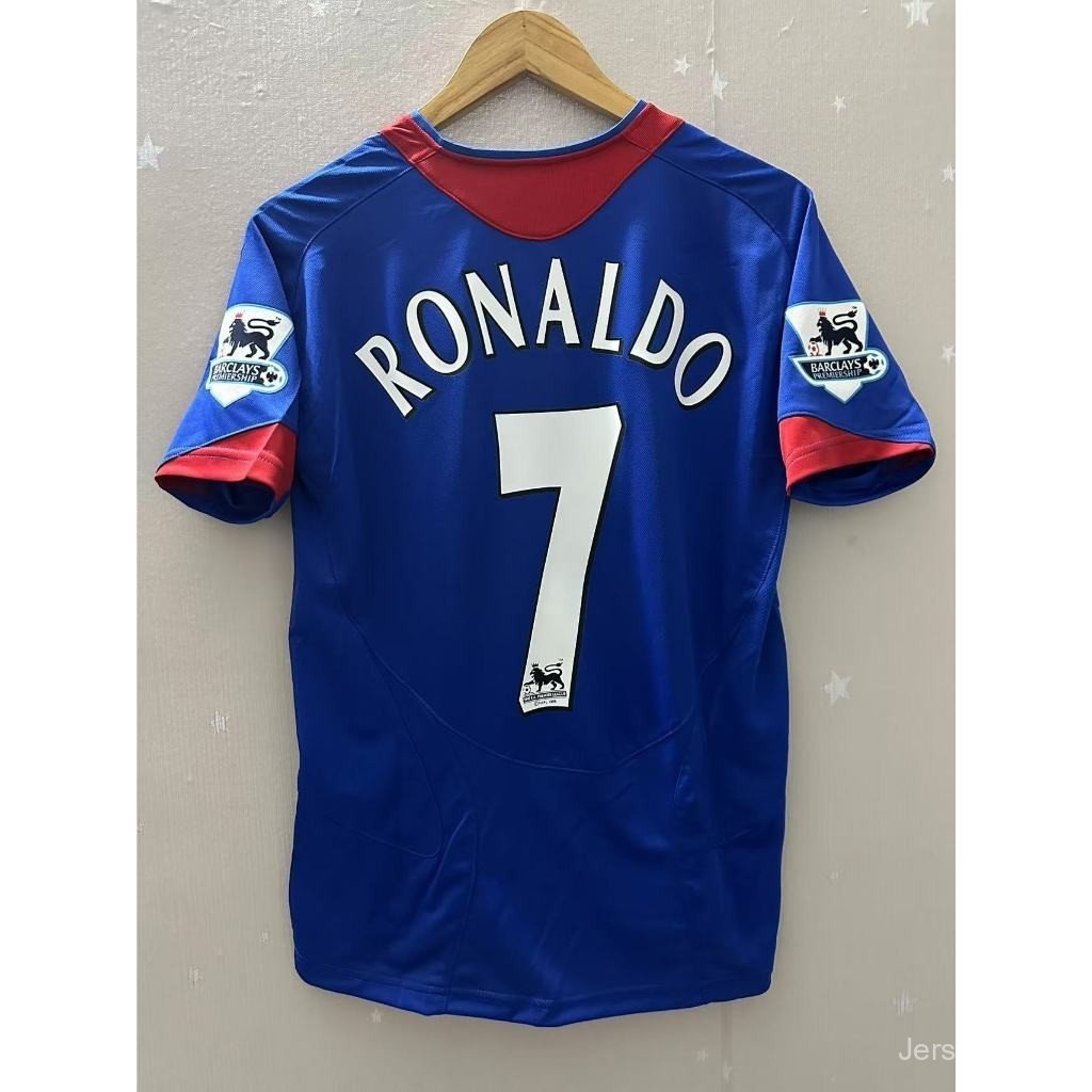 2005-06 Old Trafford Away RONALDO ROONEY V.NISTELROOY Retro Football Jersey Custom Shirt