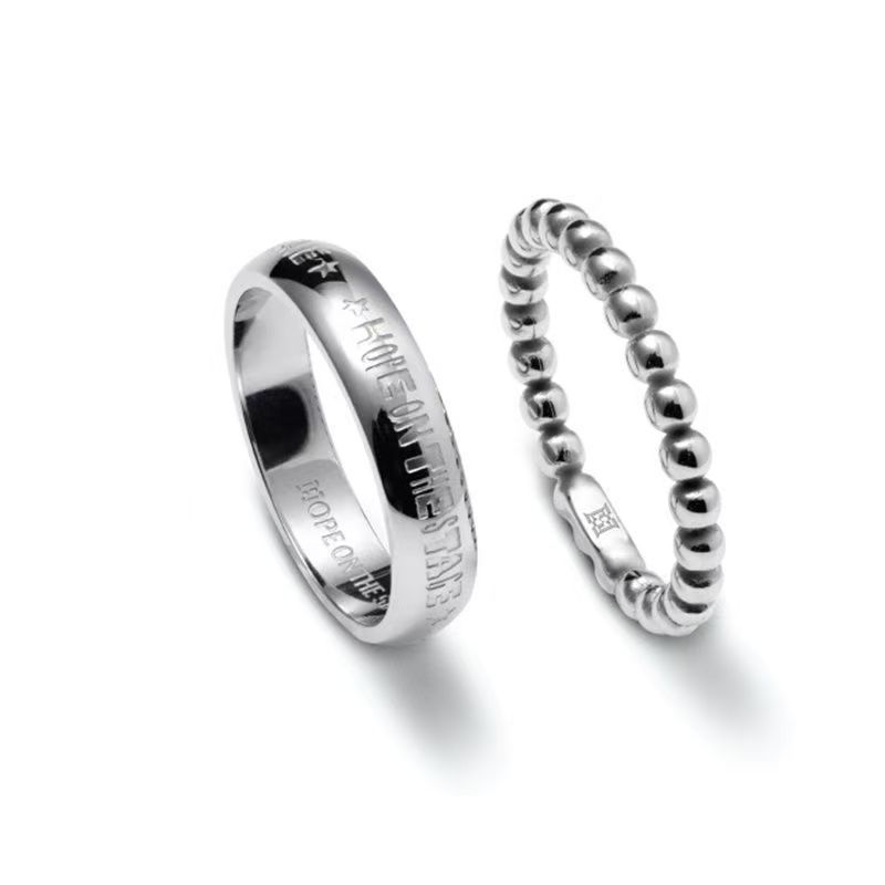 Youth Same Simple Zheng Ring Bulletproof Stacking Set Wearing Style หวังว่า Style Group Layered No. 
