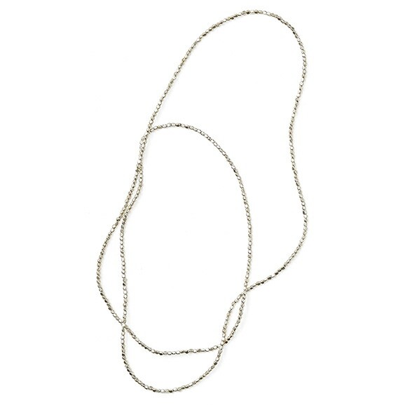 Free Shipping】fog linen work Silver Beaded Necklace (L)IHC318L-S 【Free Shipping to Hokkaido】 【Free S