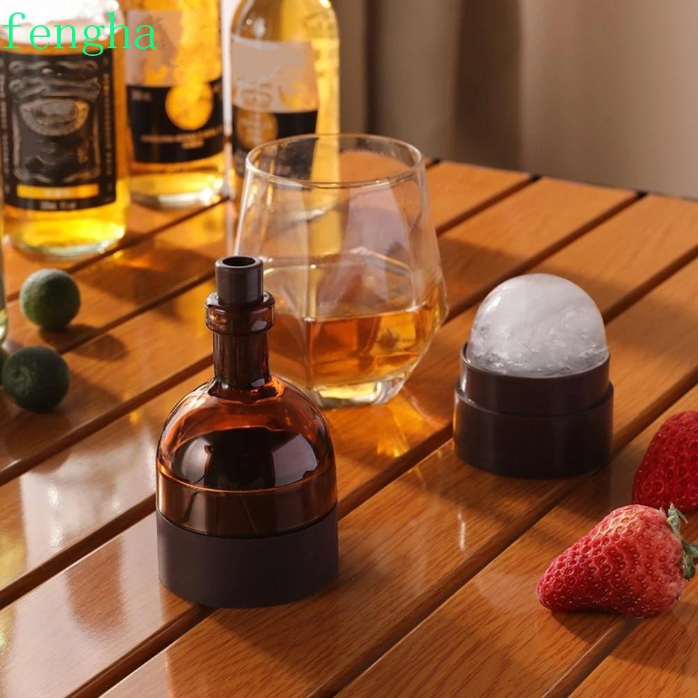 FENGHA ถาดน้ําแข็ง, Non-stick DIY Ice Ball Mold, Ice Making Tool Easy Demolding Bottle Design Sphere