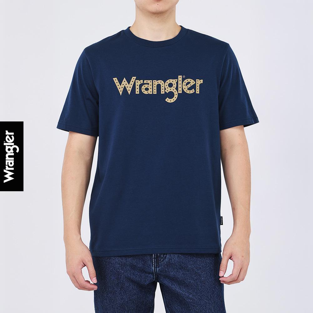 WRANGLER เสื้อยืดแขนสั้นผู้ชาย รุ่น WR S426MTSSF41 สีกรมท่า