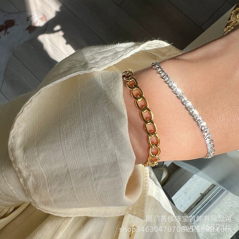 Hey Silver Lace Simple Niche Shiny s925 Craft Bracelet Rui Female Design Italy RMJP