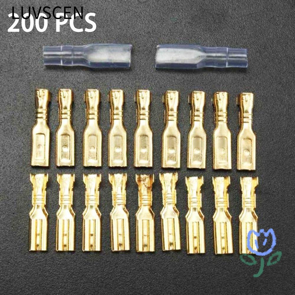 STARPICS 200PCS Crimp Terminal Set Cable Female Spade ทนทานฉนวนลวด
