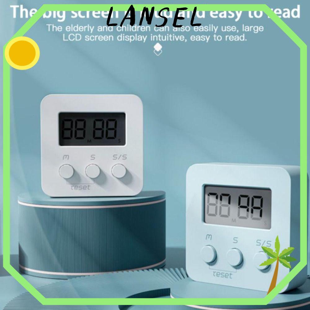 LANSEL1 นาฬิกาปลุกทําอาหาร Study LCD นาฬิกาจับเวลานอนนับ