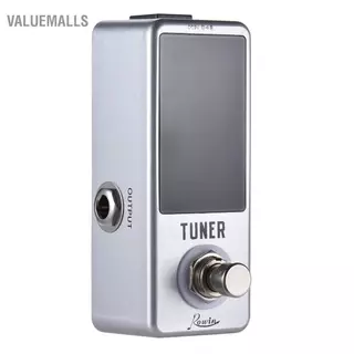 Valuemalls Mini Chromatic Tuner Pedal Effect จอแสดงผล LED True Bypass สำหรับกีตาร์เบส