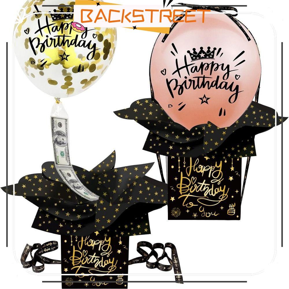 BACKSTAGE Birthday Money Box, Happy Birthday Cash Pull Gift Boxs, Creative Paper Money Gift Boxs Bir