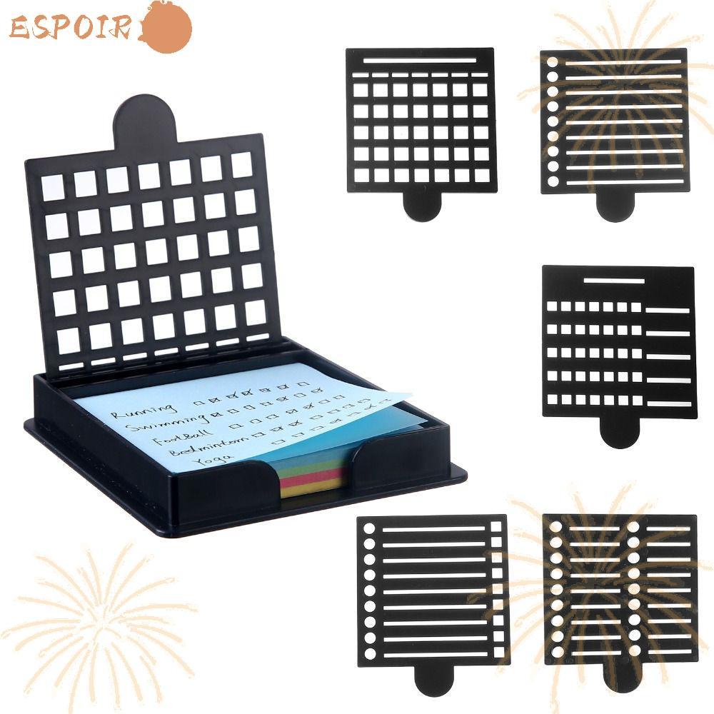 ESPOIR1 Sticky Note Holder Set, Sticky Note Organizer Note Box Sticky Note Stencil, Sticky Note Stor