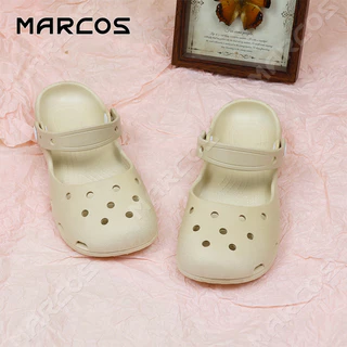 MARCOS รองเท้าหัวโตผู้หญิง แบบรัดส้นดีไซน์สวย วัสดุ EVA คุณภาพดี พื้นหนานุ่ม รองรับส้นเท้า กันลื่น ทนทานใช้งานยาวนาน #05