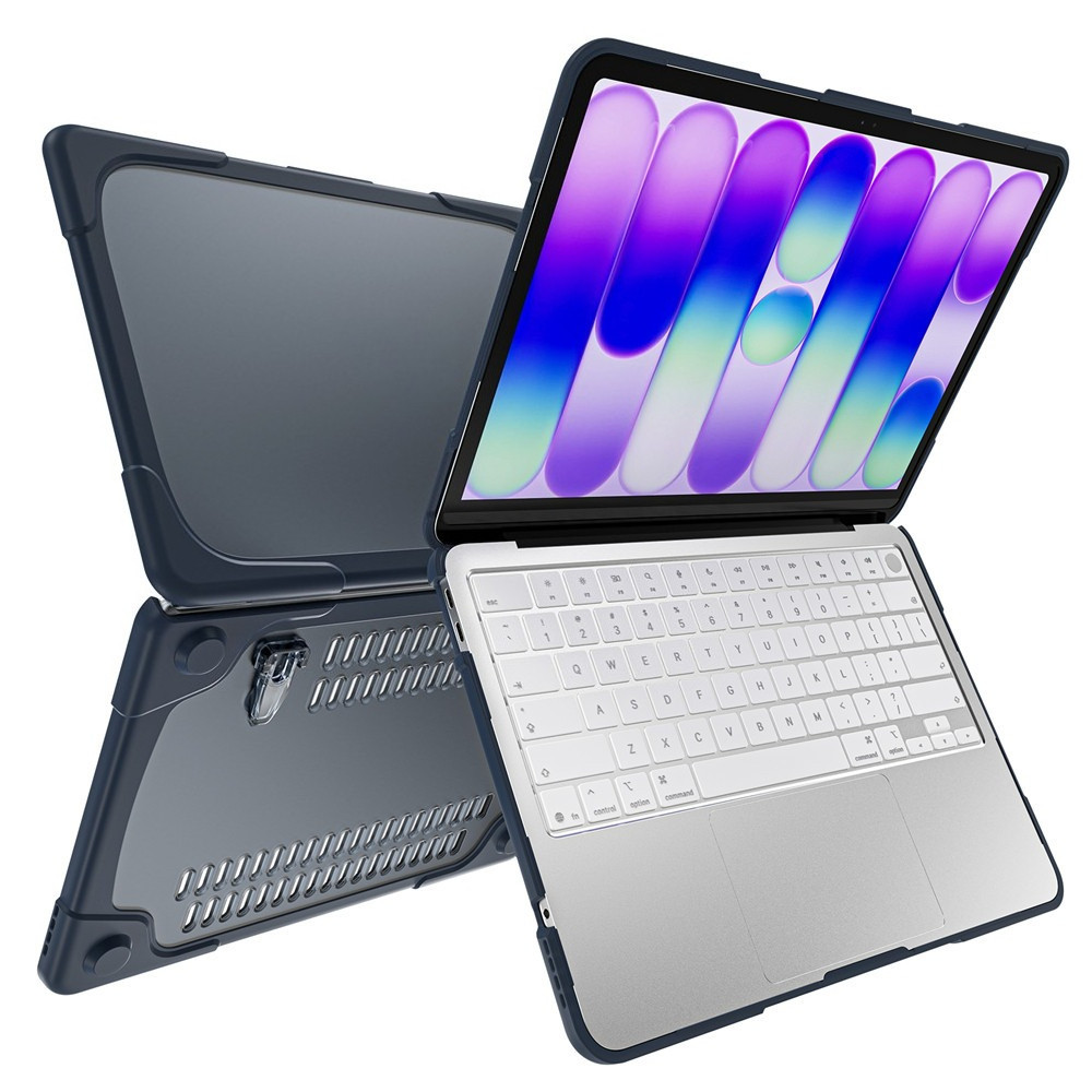 เคสป้องกันระดับพรีเมียมสําหรับ MacBook NEO Air Pro Duty Cover พร้อมขาตั้งแบบพับได้ในตัว เปลือกแข็งกันกระแทก