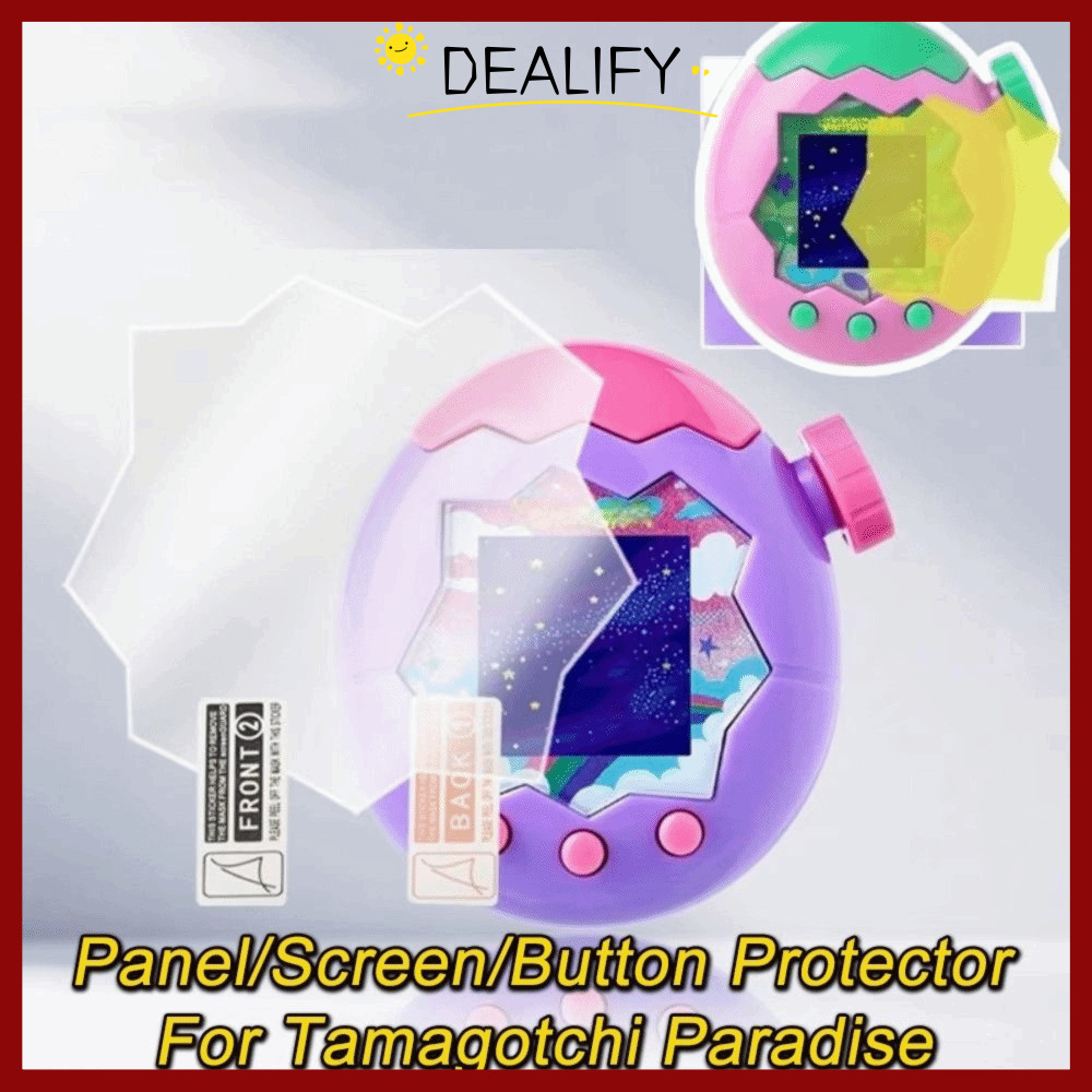 in stockDEALIFY 1/3 ชิ้นฟิล์มป้องกันหน้าจอ,นุ่ม HD Anti-scratch แผงฝาครอบป้องกัน, TPU ตัวป้องกันหน้าจอสีเหลืองสําหรับ Tamagotchi Paradise สําหรับ Tamagotchi Paradise