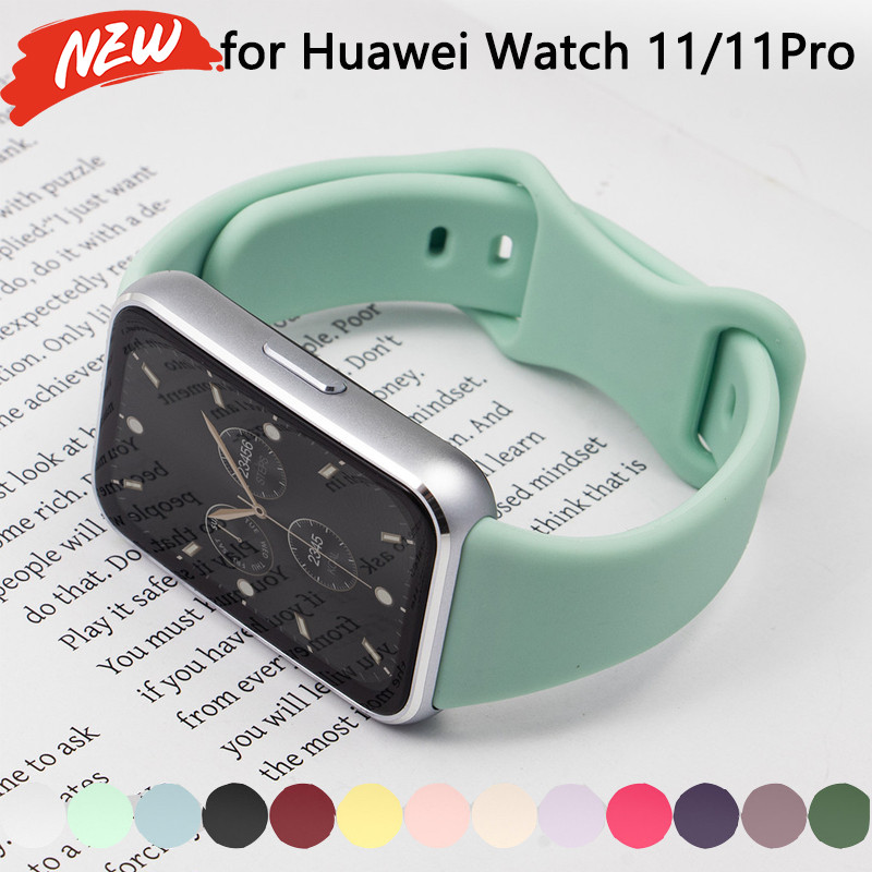 Silm sport สายซิลิโคนสําหรับ Huawei Watch 11/11Pro/11 NFC/11Pro NFC สายรัดสร้อยข้อมือทดแทน