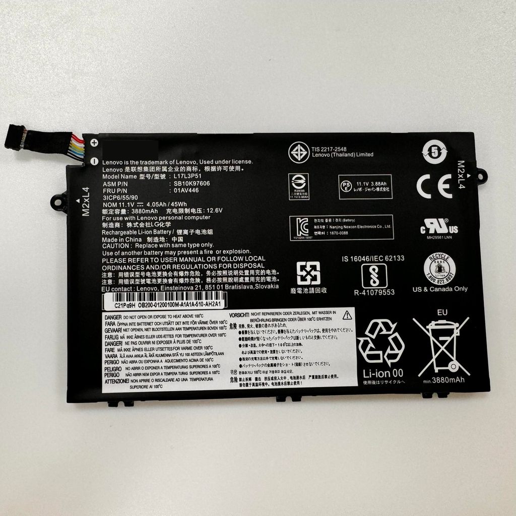 New Lenovo Thinkpad E490/485 R480 E580/590 E14/15 E480 Laptop Battery