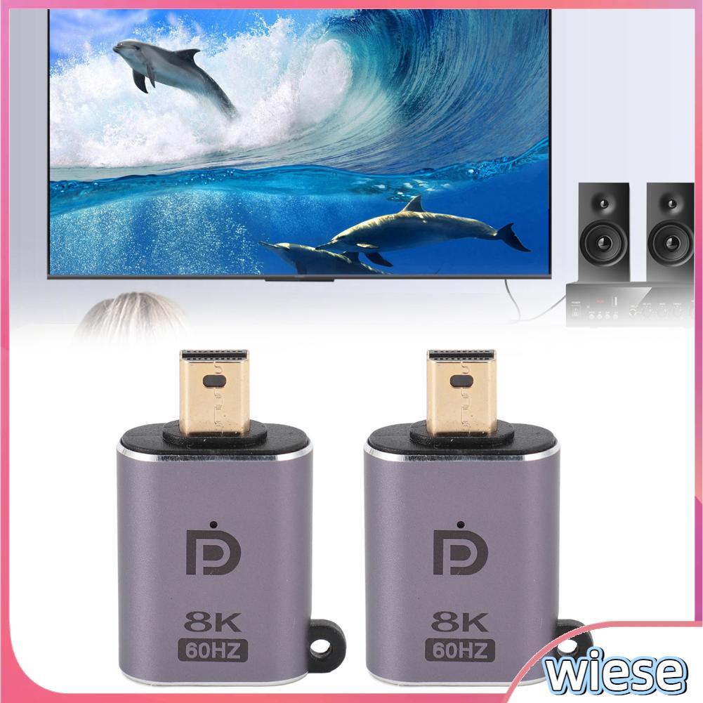 Wiese-th Wiese-th GOWENIC อะแดปเตอร์ DisplayPort ชายหญิง 8K 60Hz 4K 144Hz Mini 1.4 Converter แบนด์วิ