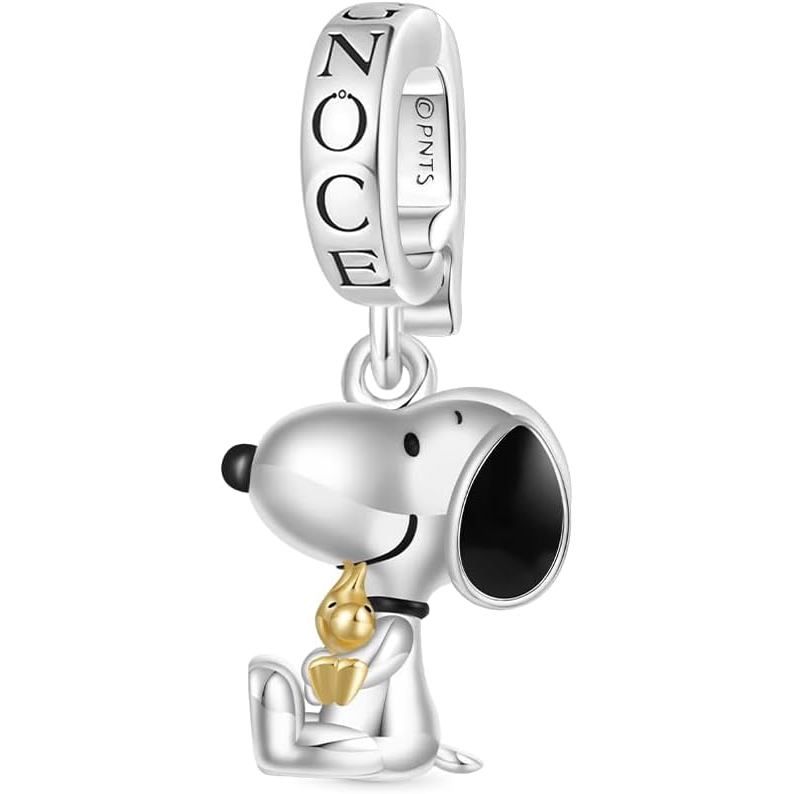 GNOCE Peanuts Snoopy Pendantcharm S925 เงินสเตอร์ลิง เครื่องประดับสร้อยข้อมือผู้หญิง ของขวัญวันวาเลน