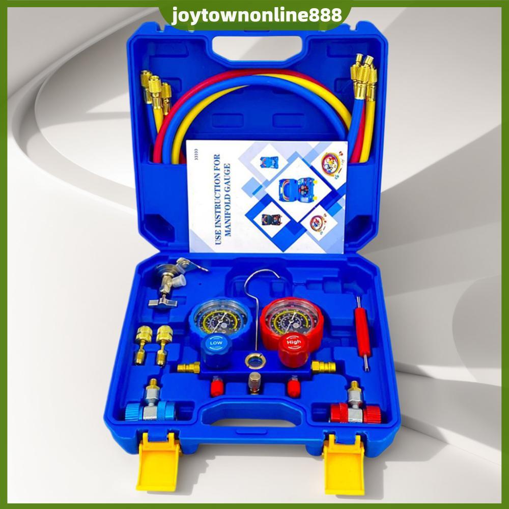 3 Way AC Diagnostic Manifold Gauge ชุดท่อ 1.2 ม. สําหรับ R134A/R22/R410/R404