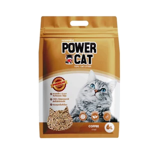 Power Cat ทรายแมวเต้าหู้ จับก้อนแน่น ไร้ฝุ่น ควบคุมกลิ่น ทรายเต้าหู้พาวเวอร์แคท ขนาด 6 ลิตร