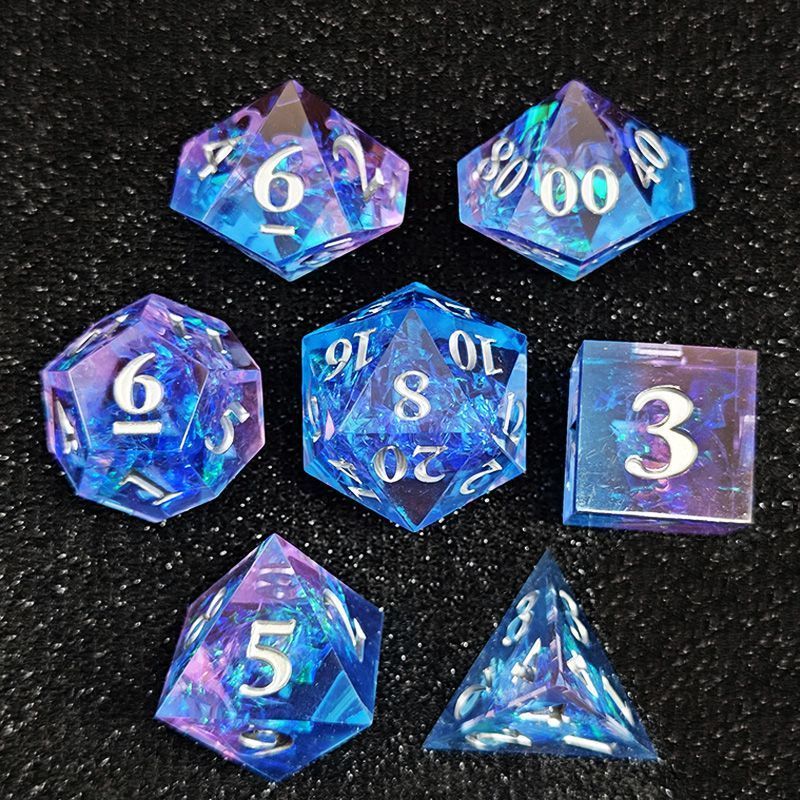 Z Zhuzhou Penangyun Hardware Co., Ltd. มุมขวา 2 สีเรซิ่น DICE ชุด COC วิ่งทีมเกมกระดาน D20 DICE DND 